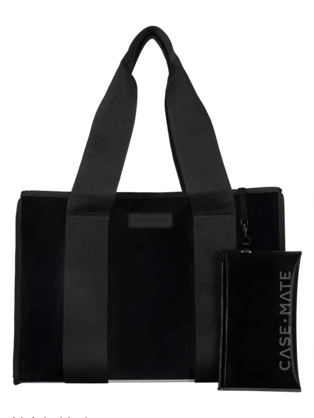 Case Mate Midnight Black Tote with Matching Pouch - Picture 1 of 2
